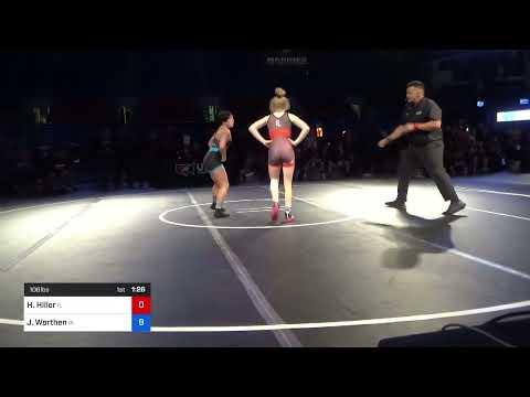 Video of 106 Lbs 7th Place - Harlee Hiller, Illinois Vs Jillian Worthen, Iowa 0195