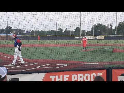 Video of Rj Santarsiero 2022 East Coast Sandhogs Woytach 17u 7/19/21 Diamond Nation (live pitching)