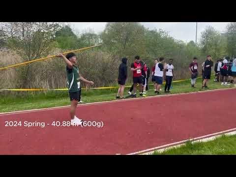 Video of Jonathan Qin Javelin Progression (Transition from 400 g to 600 g)