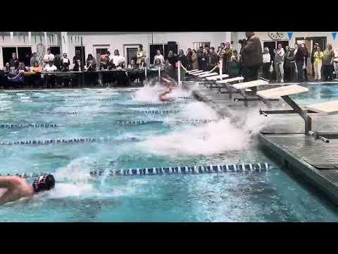 Video of 200 MR (3rd in county, 2nd fastest in school history)