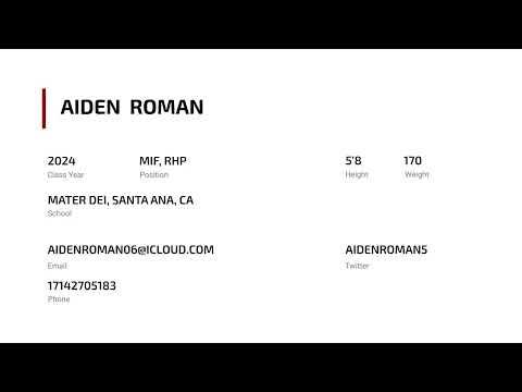 Video of Aiden Roman Summer 2023