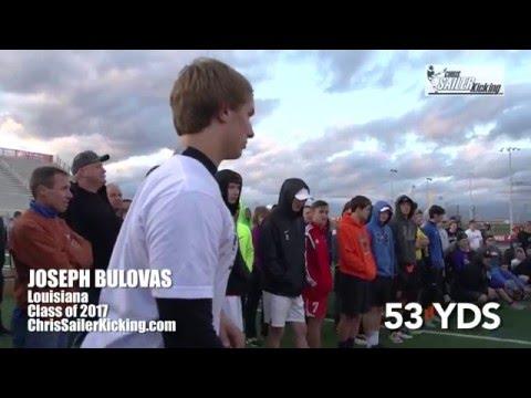 Video of Chris Sailer Dallas Camp kicking highlight December 2015