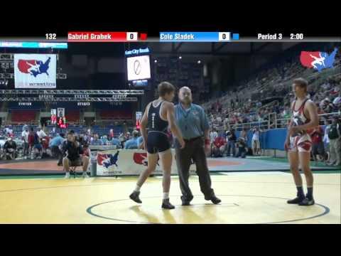 Video of Fargo 2012 132 Round 1: Gabriel Grahek (Wisconsin) vs. Cole Sladek (Minnesota)