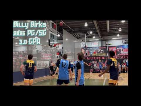 Video of Billy Birks 2025 6'0 PG/SG | AAU first half highlights