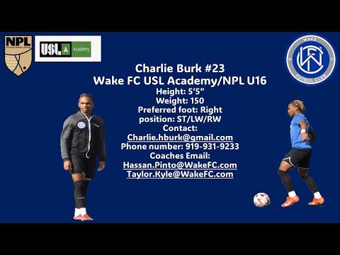 Video of Charlie Burk U15/U16 highlight video