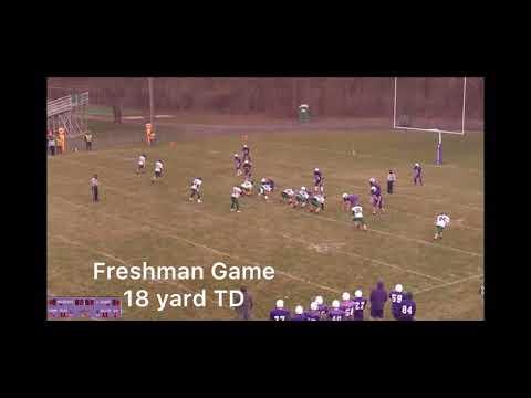 Video of Runningback #36 Green and White jersey Freshman 2021 Year