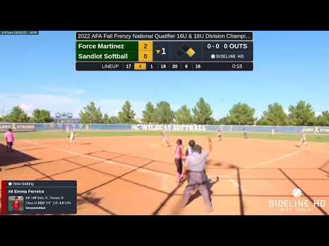 Video of Sandlot Softball Leadoff hitter #17 Isabella Loyola (C) steals 2nd - AFA Fall Frenzy Championship