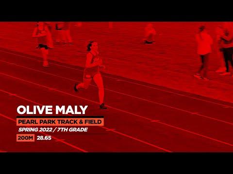 Video of 2022 200M-Olive Maly Pearl Park Track-5-19-22