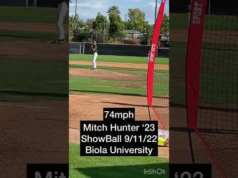 Video of Mitch Hunter 88-89 MPH 9/11/2022 Showball Showcase ID