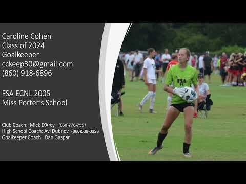 Video of Caroline Cohen 2024 ECNL Goalkeeper