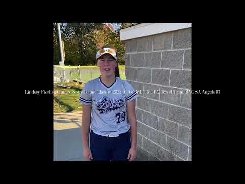 Video of Lindsey Fischer/C,3B,1B/ 2022 Quincy Notre Dame/BNGSA ANGELS 03