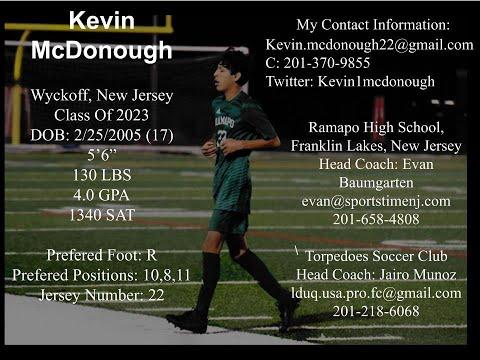 Video of Kevin McDonough- Full Junior Year Highlights