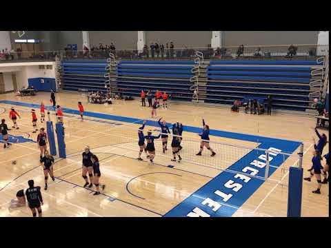 Video of 2 - opposite side Middle #23, Blue shirt/White sneakers