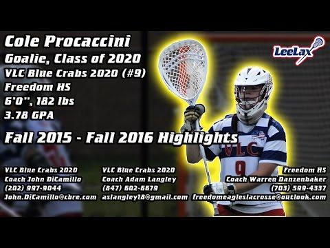 Video of Cole Procaccini, Class of 2020 Goalie VLC Blue Crabs 2016