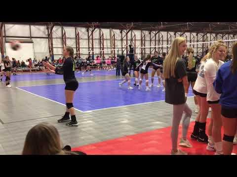 Video of #6 Libero/Navy and White/Curly Pony Tail