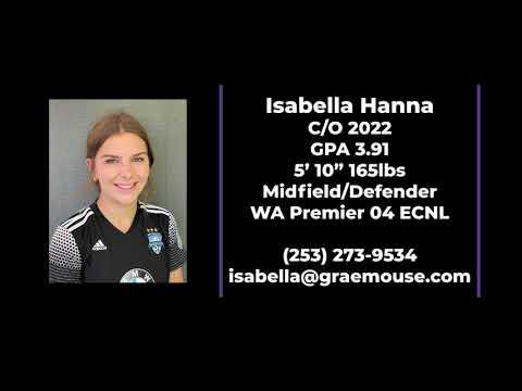 Video of Isabella Hanna ECNL NC 2021 Highlights