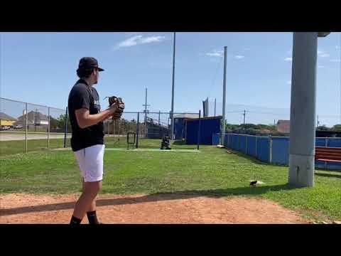 Video of Working on Pitching and Hitting with Coach Rodgers, through Covid-19 period