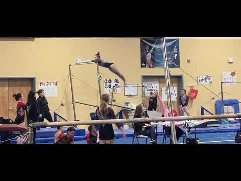 Video of recent bar routine - score: 9.3