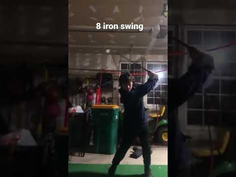 Video of 8 Iron swing. Anthony Robbins 2024