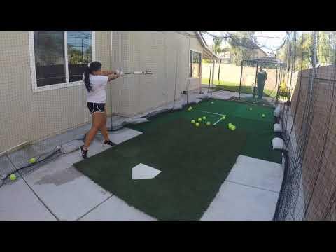 Video of Hitting Practice-Pitching Machine