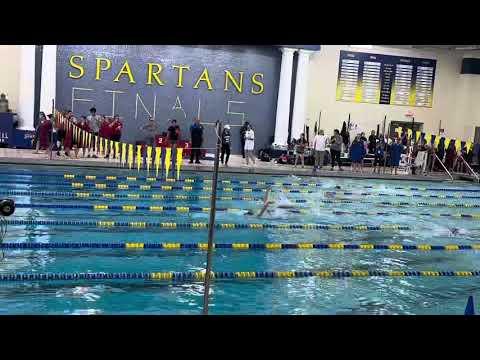 Video of Section IV class B finals, 100 back. champion: Sophia Lee