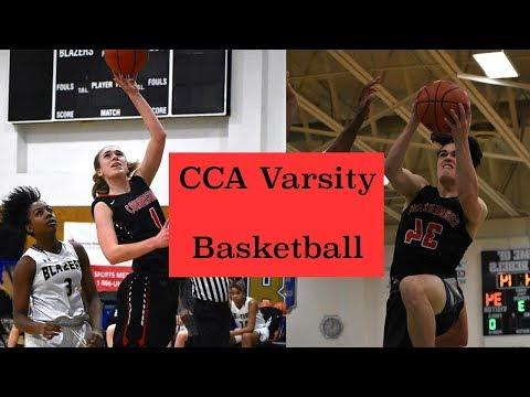 Video of CCA VS AOA Raw Highlights start video at 1:01:00 for Varsity game