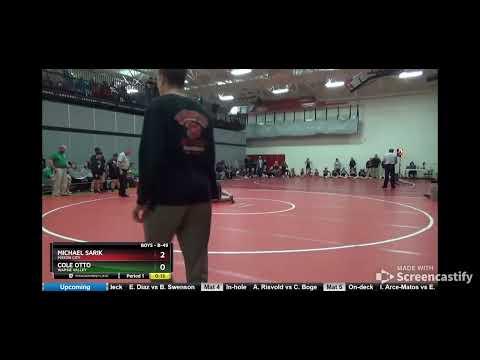 Video of Round 1 - Michael Sarik, Mason City vs Cole Otto, Wapsie Valley