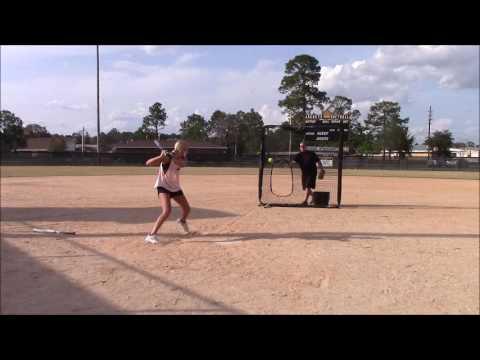 Video of Ashley Burkhalter hitting practice March 2017