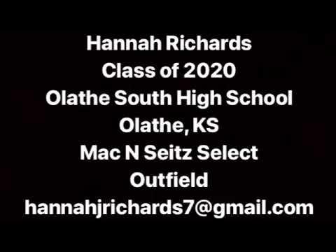 Video of Hannah Richards 2020 Softball Recruiting Video