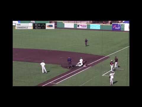 Video of Diving catch, double play in the Illinois state  semi-finals  York vs. Edwardsville  6/9/23