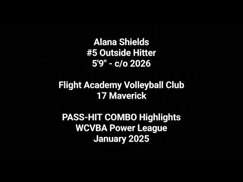 Video of Alana Shields #5 Pass-Hit Combo Highlights WCVBA Power League Jan 2025