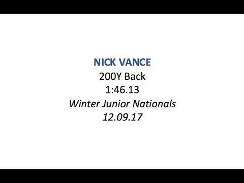 Video of 200y Back - 1:46.13 - Winter Juniors 12/09/17