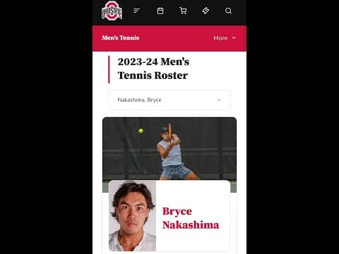 Video of Match agains Ohio State #5 single