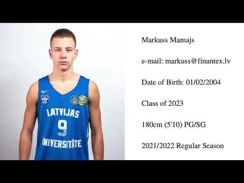 Video of Markuss Mamajs 2021/2022 Regular Season Highlights