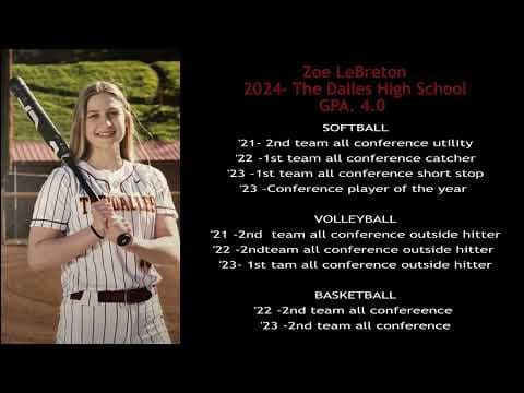 Video of Zoe LeBreton SS / Catcher Video