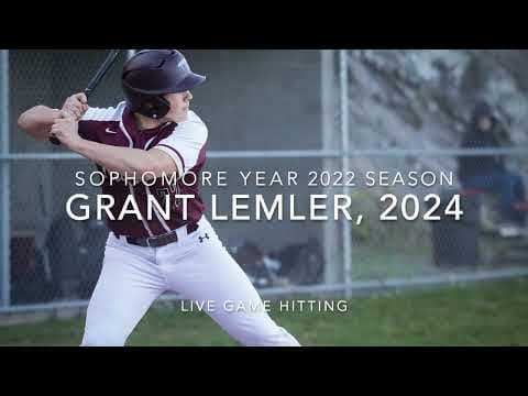 Video of Grant Lemler, 2024 - Sophomore Year Live Hitting (2022)