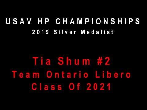 Video of Tia Shum #2 Libero, USAV HP Championships