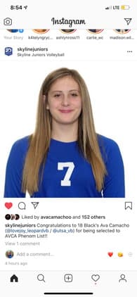 Ava Camacho Women's Volleyball recruiting profile image
