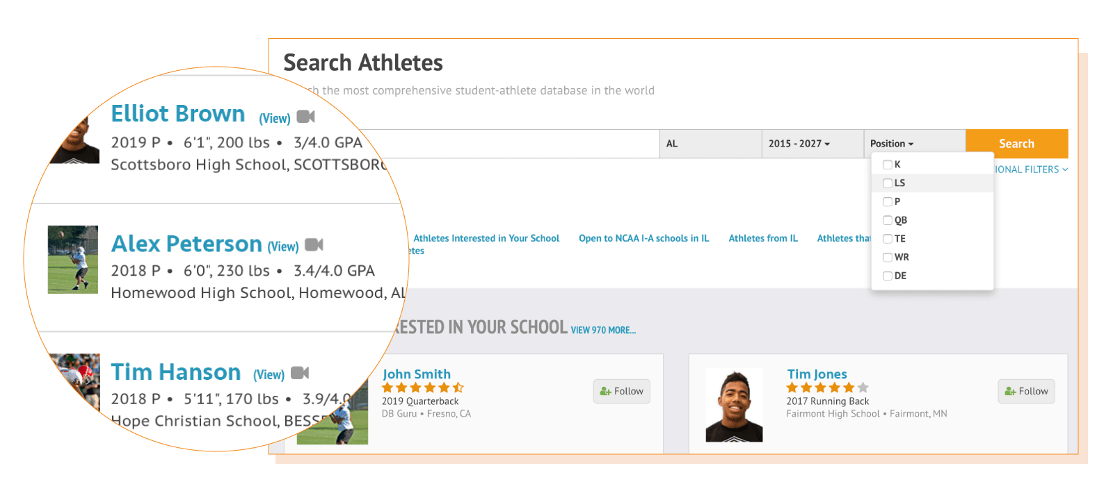 Our Coach Product Find and Evaluate Quality Recruits