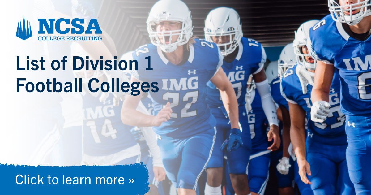 List Of Division 1 Football Colleges 1 