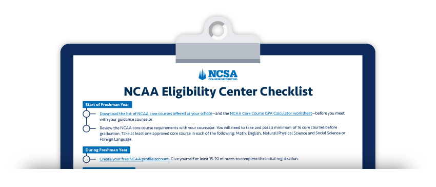 downloadable ncaa eligibility center checklist