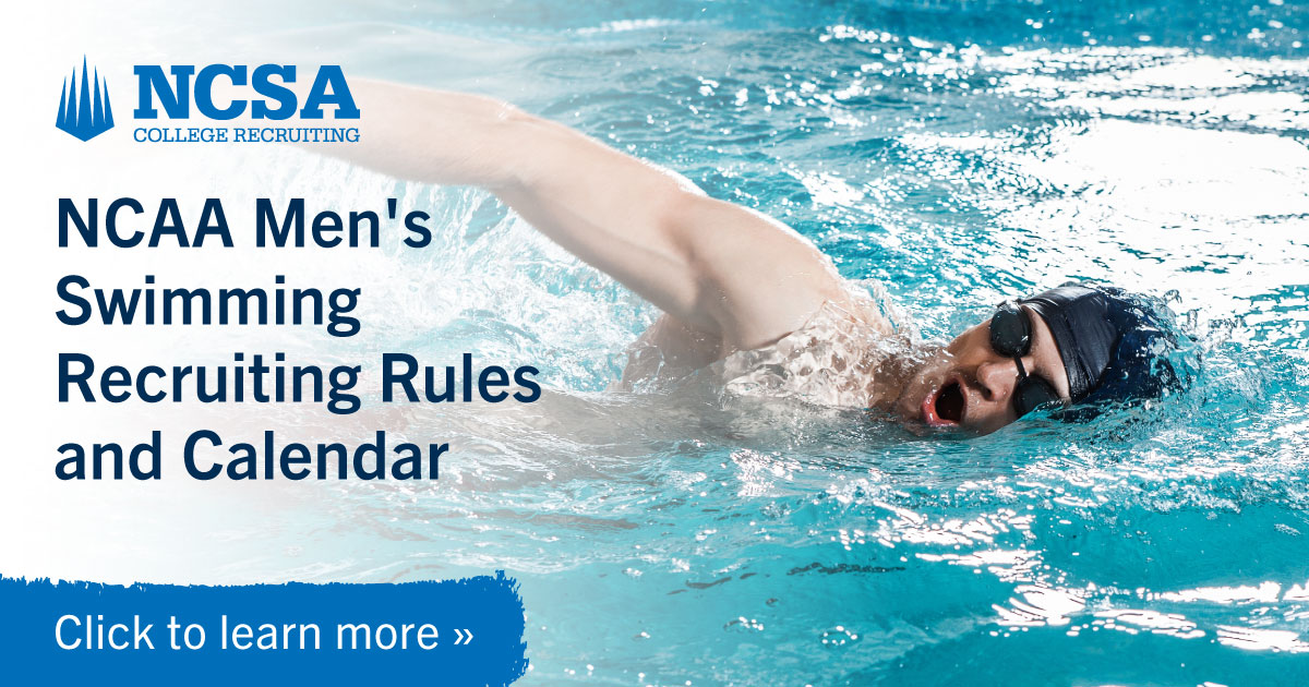 2023-24 NCAA Men's Swimming Recruiting Rules and Calendar