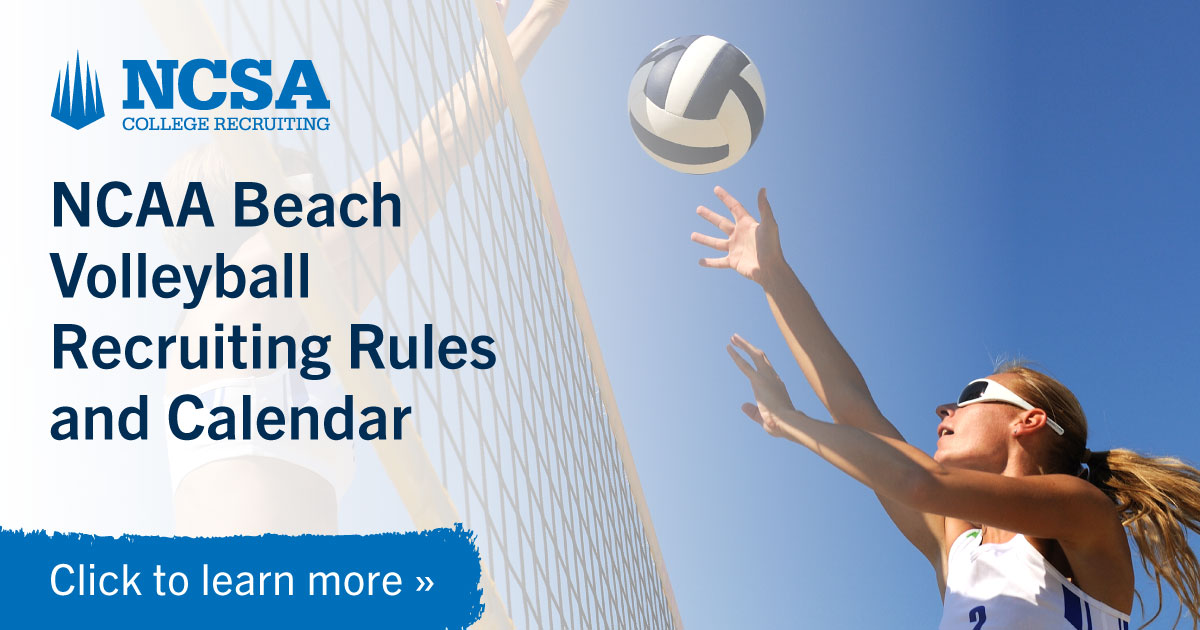 202324 NCAA Beach Volleyball Recruiting Rules and Calendar