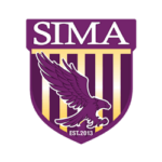 a purple and yellow logo fo SIMA - Montverde Academy